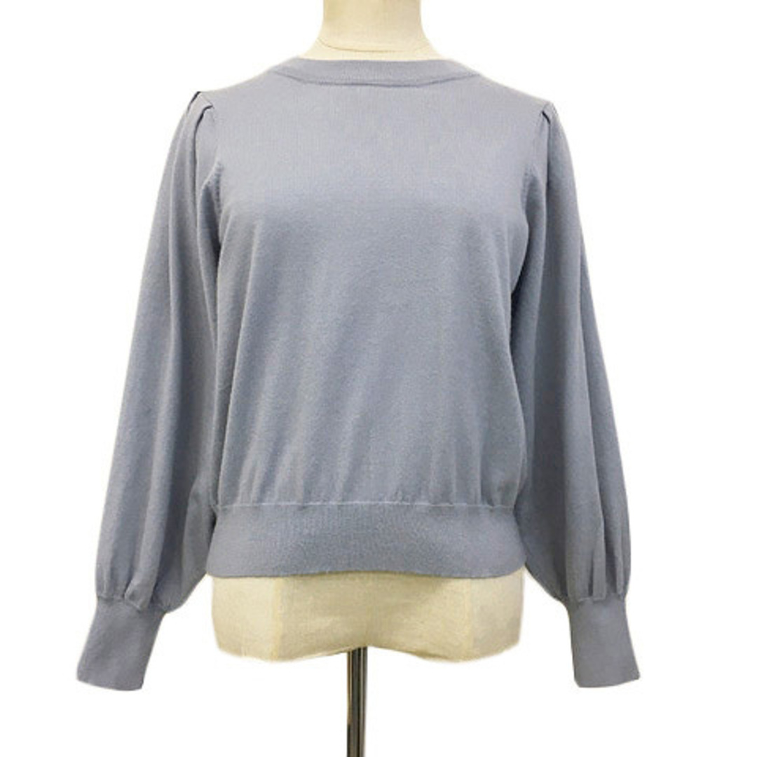 grove(グローブ)のグローブ セーター ニット プルオーバー クルーネック 無地 長袖 M 水色 レディースのトップス(ニット/セーター)の商品写真