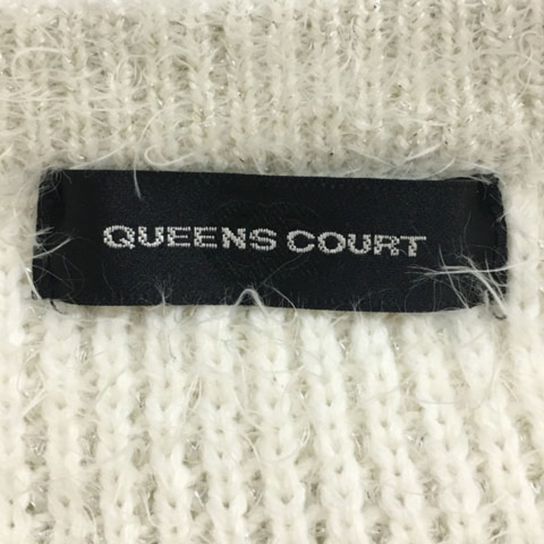 QUEENS COURT(クイーンズコート)のクイーンズコート セーター ニット プルオーバー ラウンドネック 長袖 2 白 レディースのトップス(ニット/セーター)の商品写真