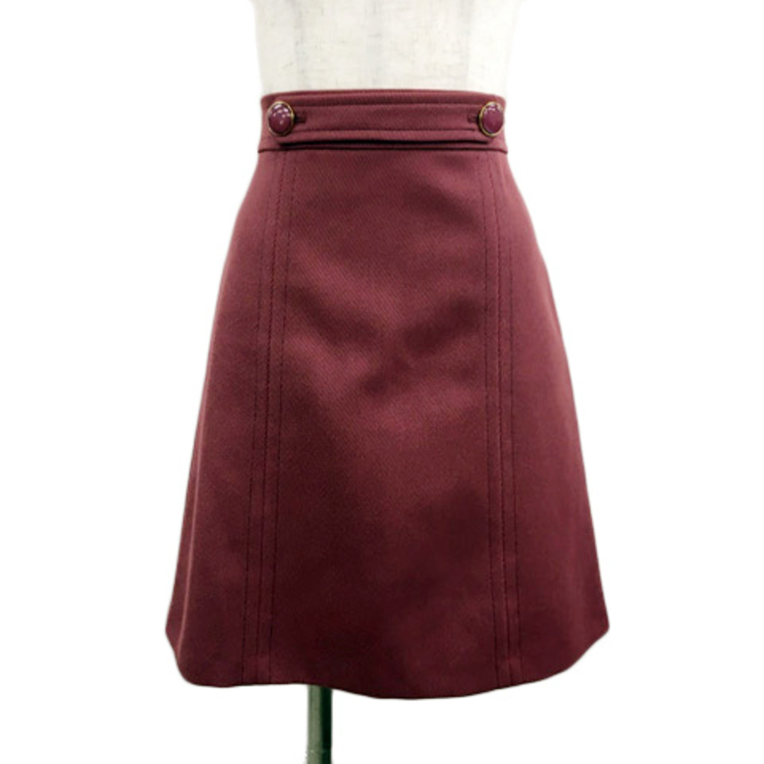 JILLSTUART(ジルスチュアート)のジルスチュアート スカート 台形 ミニ 無地 0 ピンク 赤 レッド レディースのスカート(ミニスカート)の商品写真