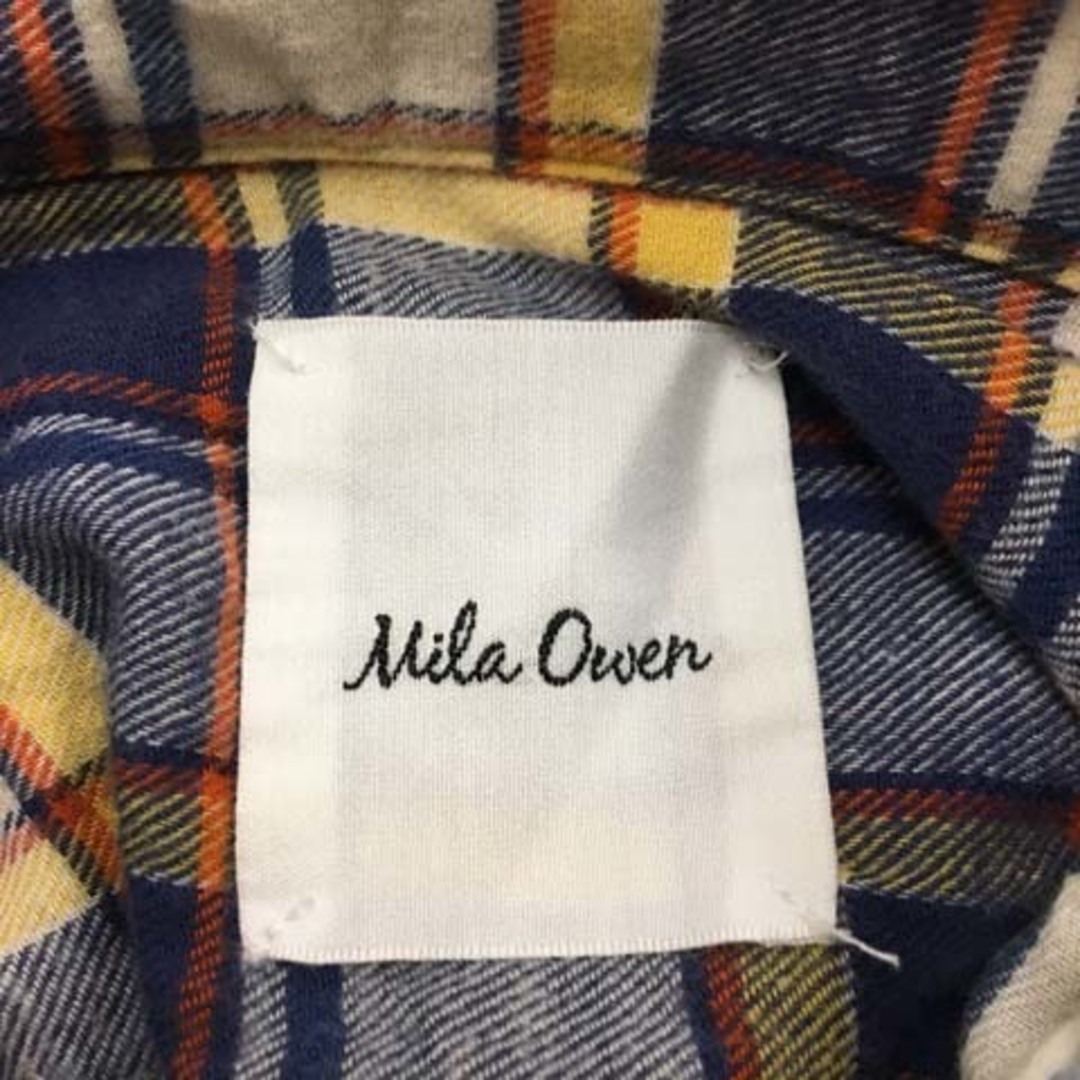 Mila Owen(ミラオーウェン)のミラオーウェン ネルシャツ カジュアル チェック 長袖 F 白 紺 レディースのトップス(シャツ/ブラウス(長袖/七分))の商品写真
