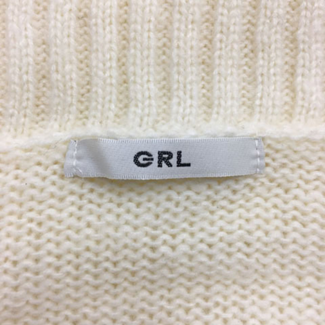 GRL(グレイル)のグレイル セーター ニット プルオーバー オフタートル 無地 長袖 F 白 レディースのトップス(ニット/セーター)の商品写真