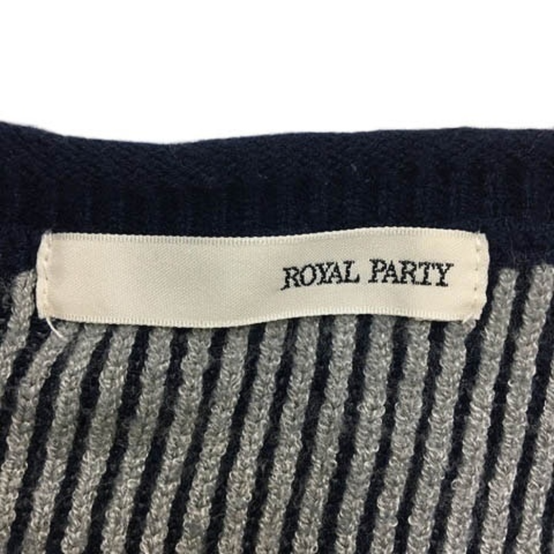 ROYAL PARTY(ロイヤルパーティー)のロイヤルパーティー セットアップ セーター ノースリーブ スカート F 紺 レディースのトップス(ニット/セーター)の商品写真