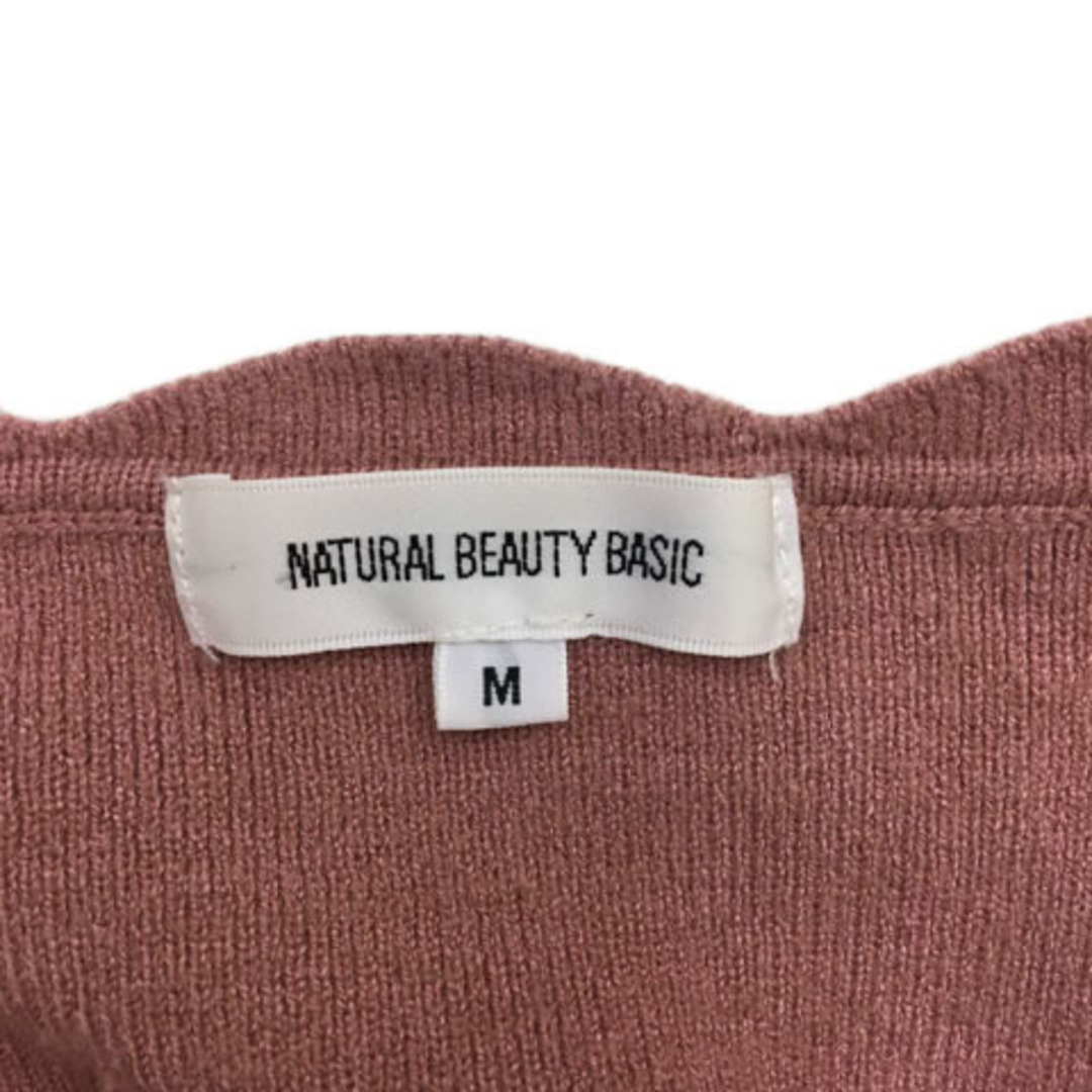 NATURAL BEAUTY BASIC(ナチュラルビューティーベーシック)のナチュラルビューティーベーシック セーター ニット 無地 長袖 M ピンク レディースのトップス(ニット/セーター)の商品写真