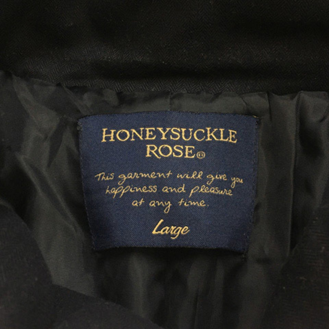 HONEYSUCKLE ROSE(ハニーサックルローズ)のハニーサックルローズ コート ロング ボリュームカラー 中綿 長袖 L 紺 レディースのジャケット/アウター(その他)の商品写真