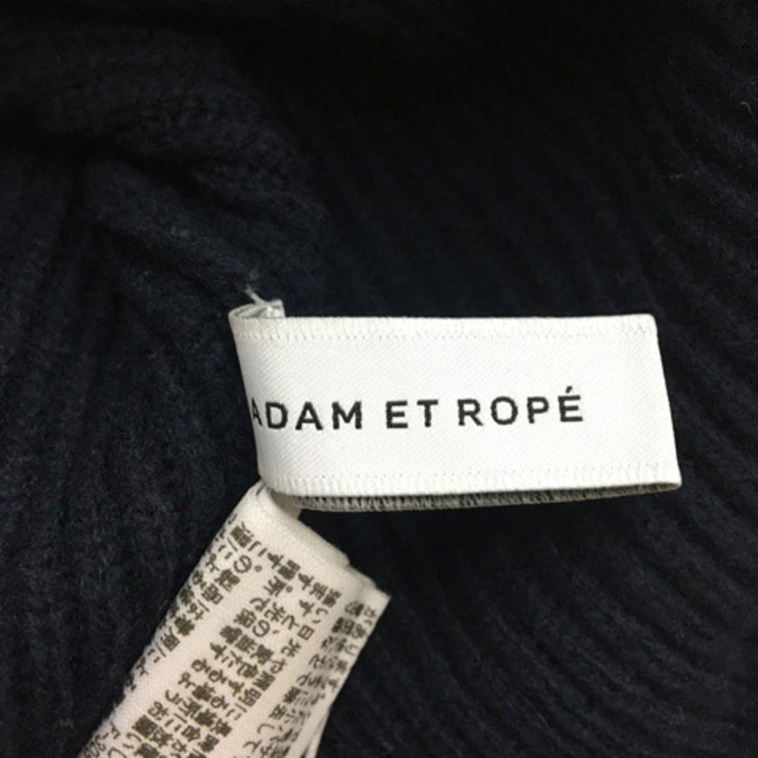 Adam et Rope'(アダムエロぺ)のアダムエロペ セーター ニット プルオーバー ウール リブ 無地 長袖 F 紺 レディースのトップス(ニット/セーター)の商品写真