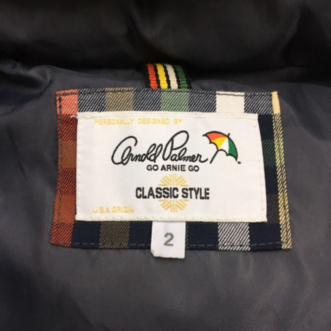 Arnold Palmer(アーノルドパーマー)のアーノルドパーマー ベスト ダウン フード ウール ジップアップ 2 グレー メンズのジャケット/アウター(ダウンベスト)の商品写真