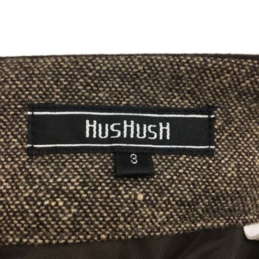 HusHush(ハッシュアッシュ)のハッシュアッシュ パンツ テーパード クロップド ウール 3 茶 ベージュ レディースのパンツ(その他)の商品写真