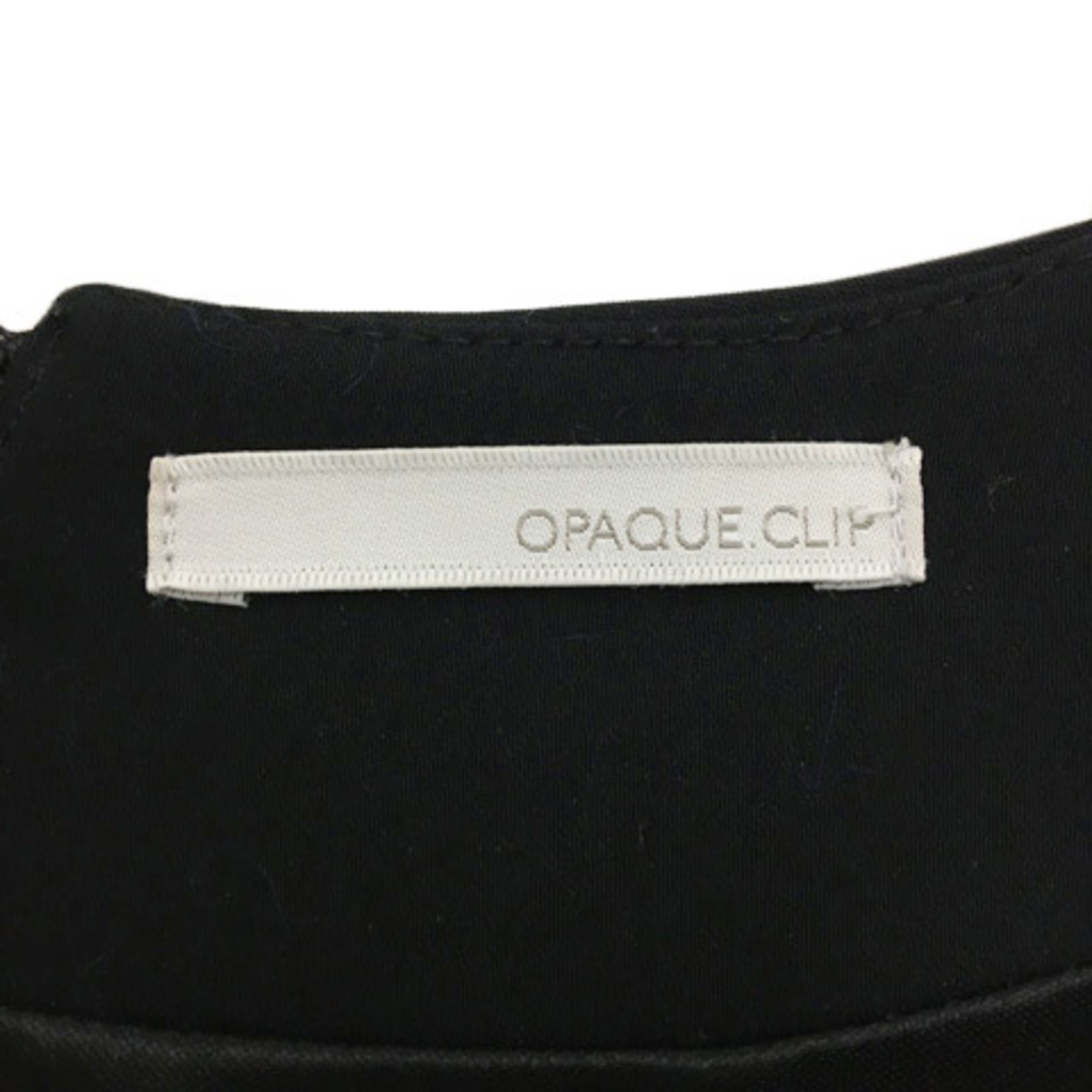 OPAQUE.CLIP(オペークドットクリップ)のオペークドットクリップ ワンピース Iライン ミニ 長袖 38/M 黒 銀 レディースのワンピース(ミニワンピース)の商品写真