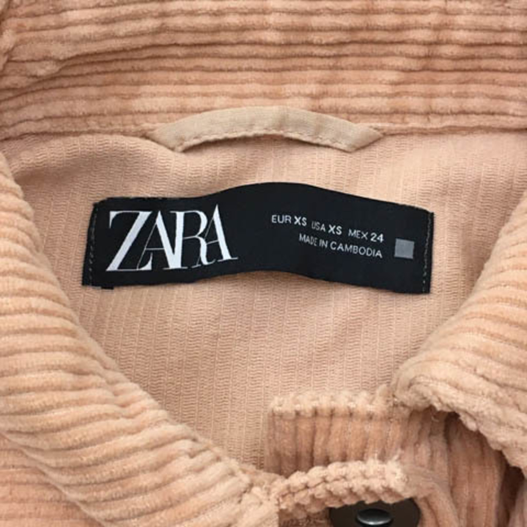 ZARA(ザラ)のザラ ジャケット ブルゾン コーデュロイ カットオフ USA XS ピンク レディースのジャケット/アウター(その他)の商品写真