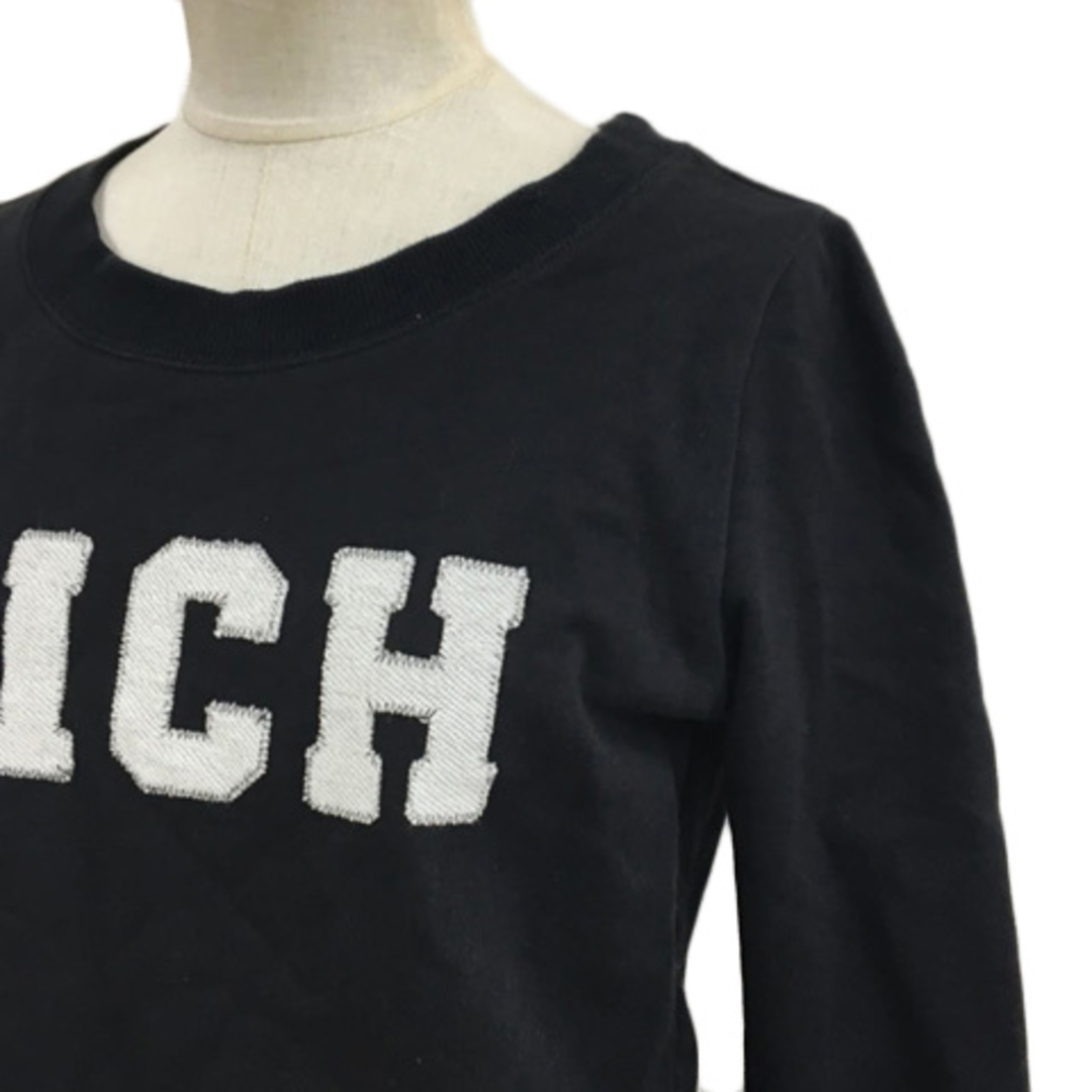 rich(リッチ)のリッチ トレーナー スウェット プルオーバー クルーネック 長袖 38 黒 白 レディースのトップス(トレーナー/スウェット)の商品写真