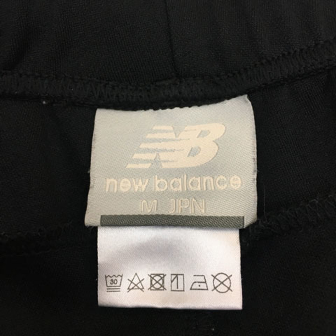 New Balance(ニューバランス)のニューバランス パンツ ジャージ ジョガー トラック ライン ロゴ M 黒 白 レディースのパンツ(その他)の商品写真