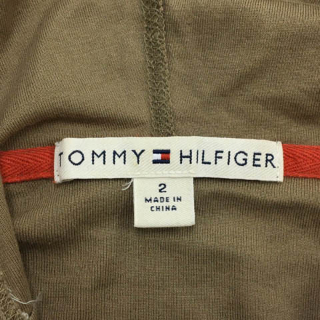 TOMMY HILFIGER(トミーヒルフィガー)のトミーヒルフィガー パーカー フーディー ダブルジップ 刺繍 長袖 2 茶 レディースのトップス(パーカー)の商品写真