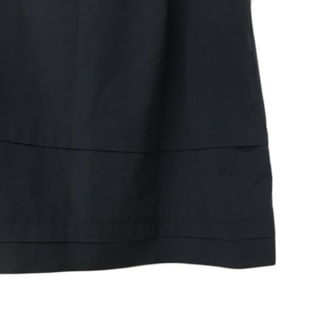 LAUTREAMONT(ロートレアモン)のロートレアモン スカート 台形 膝丈 無地 タック 3 紺 ネイビー レディースのスカート(ひざ丈スカート)の商品写真