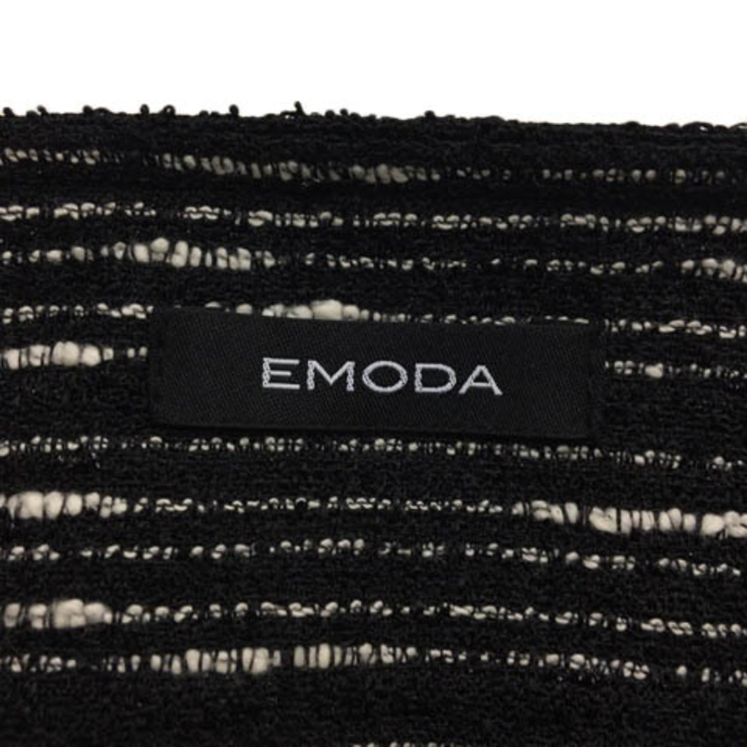 EMODA(エモダ)のエモダ セットアップ ジャケット 長袖 パンツ キュロット ツイード調 S 黒 レディースのジャケット/アウター(その他)の商品写真