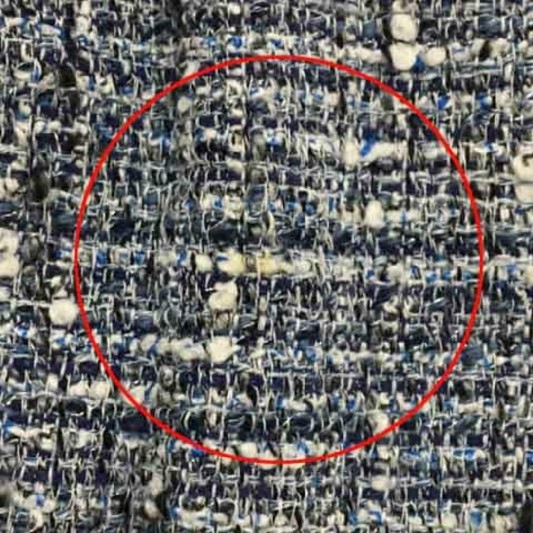 NATURAL BEAUTY(ナチュラルビューティー)のナチュラルビューティー スカート フレア 膝丈 ツイード ラメ 38 青 白 レディースのスカート(ひざ丈スカート)の商品写真