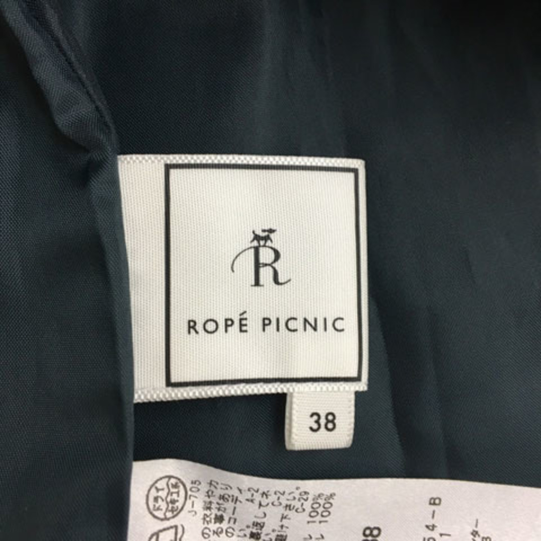 Rope' Picnic(ロペピクニック)のロペピクニック ワンピース Aライン フレア ミニ リボン 七分袖 38 緑 レディースのワンピース(ミニワンピース)の商品写真