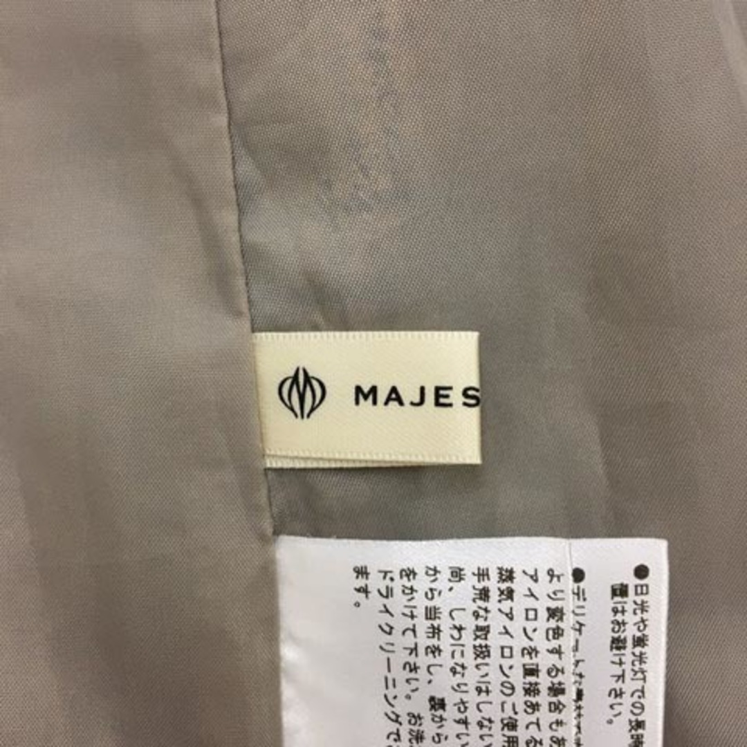 MAJESTIC LEGON(マジェスティックレゴン)のマジェスティックレゴン ワンピース ミニ チェック 総柄 長袖 M ベージュ レディースのワンピース(ミニワンピース)の商品写真