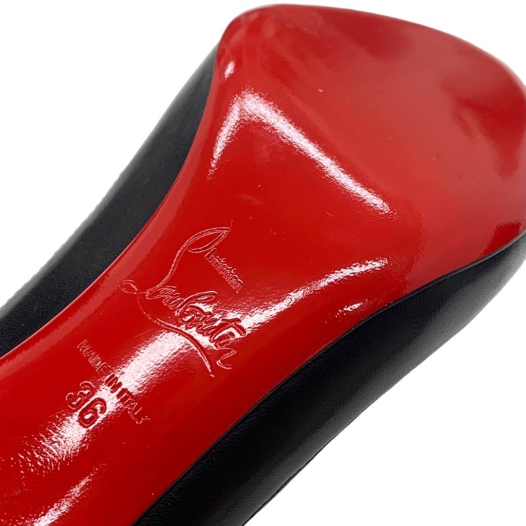 Christian Louboutin(クリスチャンルブタン)の未使用 クリスチャンルブタン Christian Louboutin パンプス 靴 シューズ リボン レース レザー ブラック 黒 レディースの靴/シューズ(ハイヒール/パンプス)の商品写真