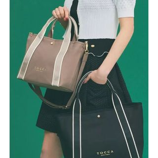 トッカ(TOCCA)のtoccaトッカ　BICOLOR RIBBON NYLON M トートバッグ M(トートバッグ)