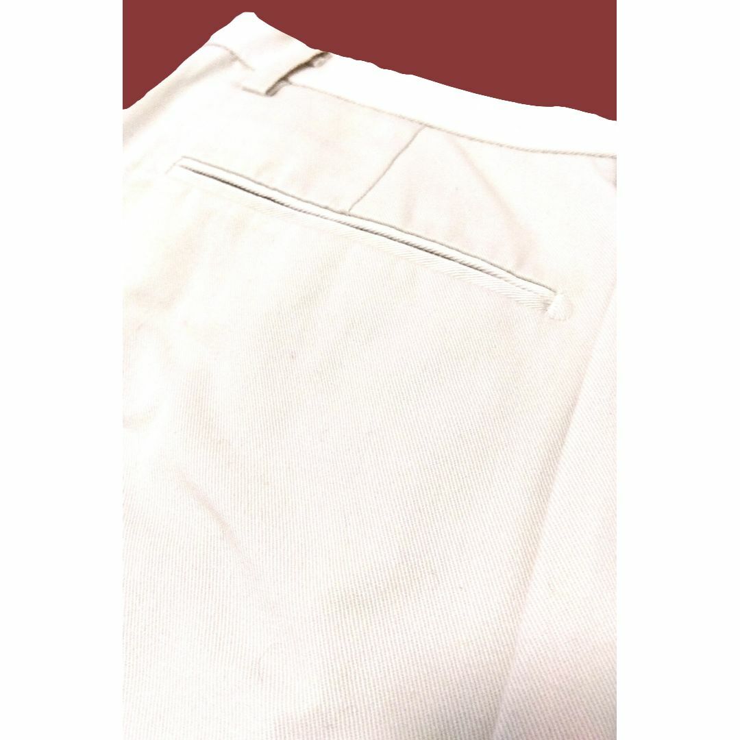 青山(アオヤマ)のスラックスパンツ 白 ホワイト メンズ ウエスト79cm 洋服の青山 美品 メンズのパンツ(スラックス)の商品写真
