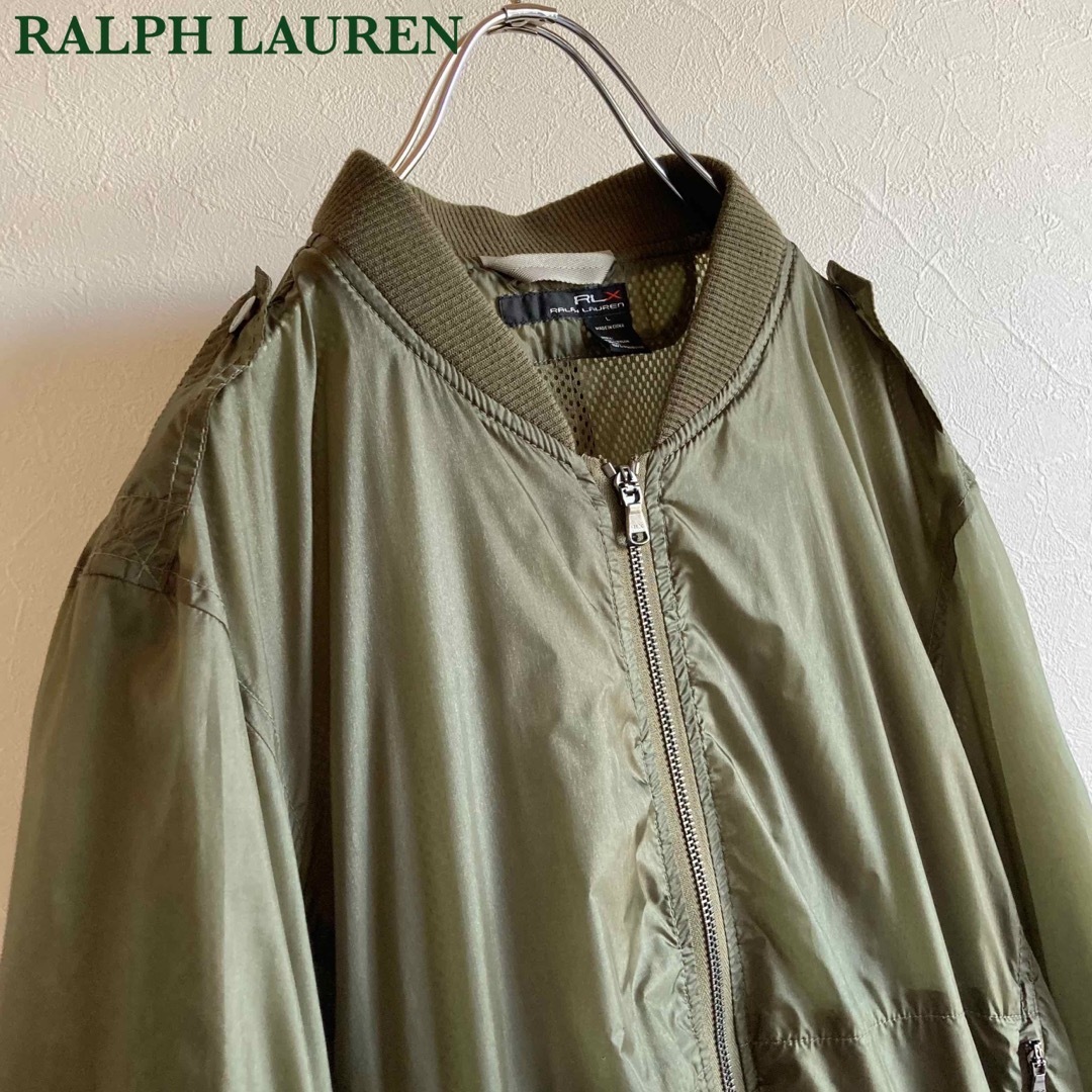 Ralph Lauren(ラルフローレン)のRLX ラルフローレン メッシュ裏地 ミリタリー ナイロンジャケット ブルゾン レディースのジャケット/アウター(ブルゾン)の商品写真