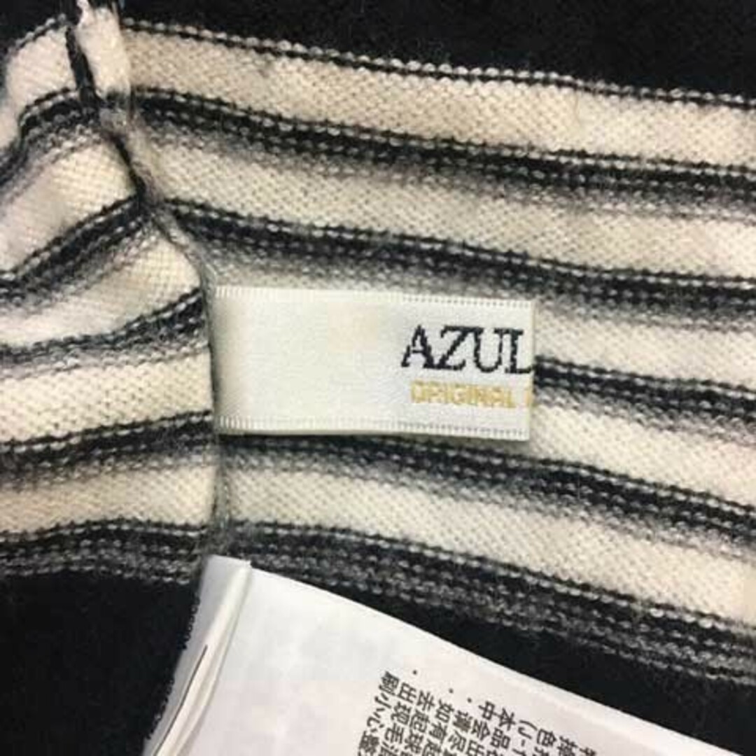 AZUL by moussy(アズールバイマウジー)のアズールバイマウジー basic セーター ニット 長袖 M グレー 黒 レディースのトップス(ニット/セーター)の商品写真