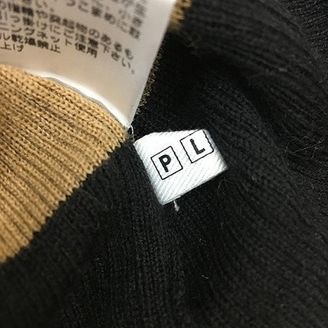 PLST(プラステ)のプラステ セーター ニット タートル ウール ボーダー 長袖 M 黒 ベージュ レディースのトップス(ニット/セーター)の商品写真