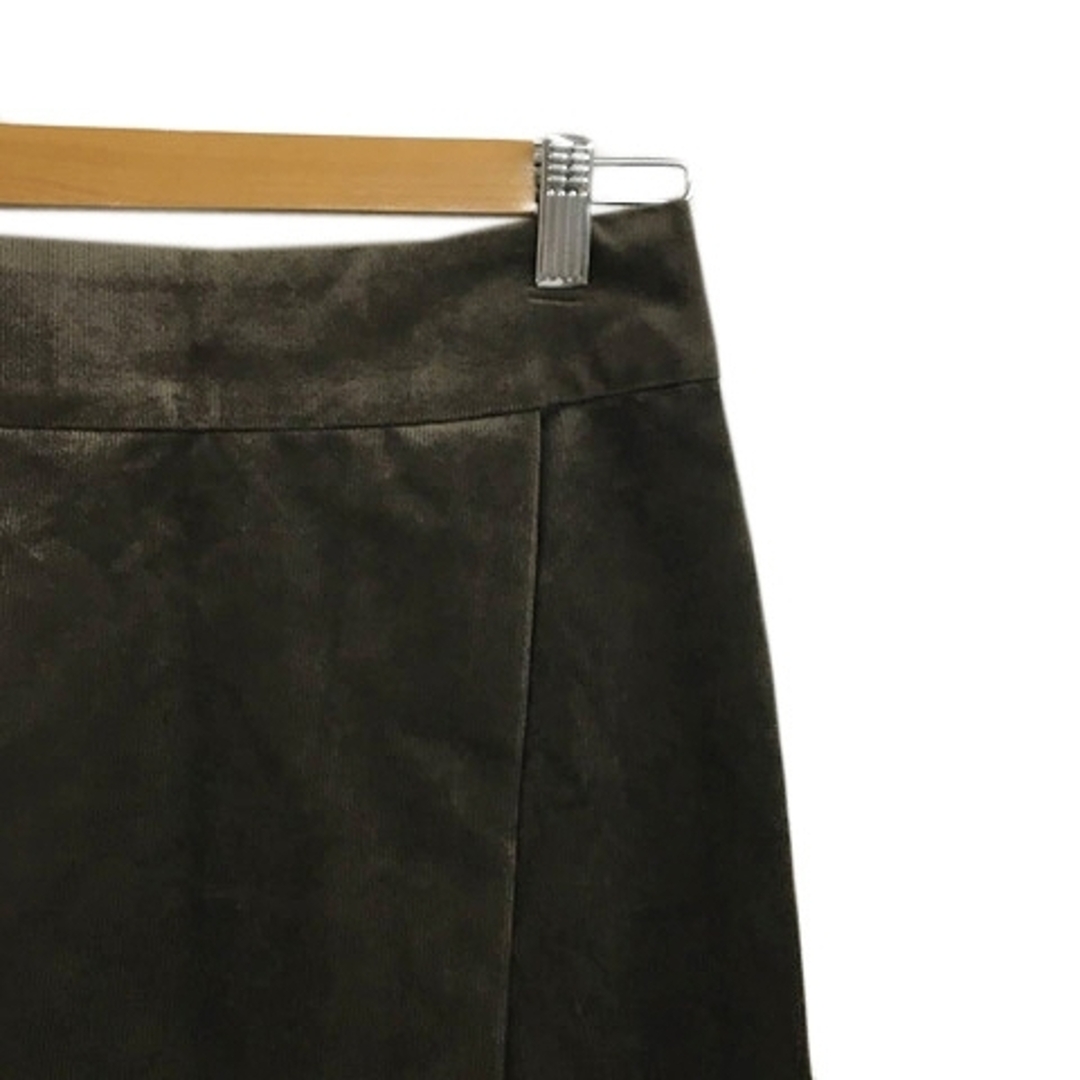 NOLLEY'S(ノーリーズ)のノーリーズ sophi スカート タイト 膝丈 ラップ風 36 緑 茶 レディースのスカート(ひざ丈スカート)の商品写真