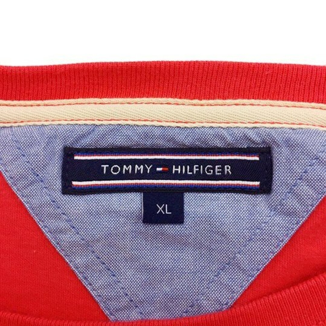 TOMMY HILFIGER(トミーヒルフィガー)のトミーヒルフィガー Tシャツ カットソー プリント ロゴ 半袖 XL ピンク メンズのトップス(Tシャツ/カットソー(半袖/袖なし))の商品写真