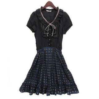 axes femme - アクシーズファム axes femme ドッキング プリーツ フレア ワンピース