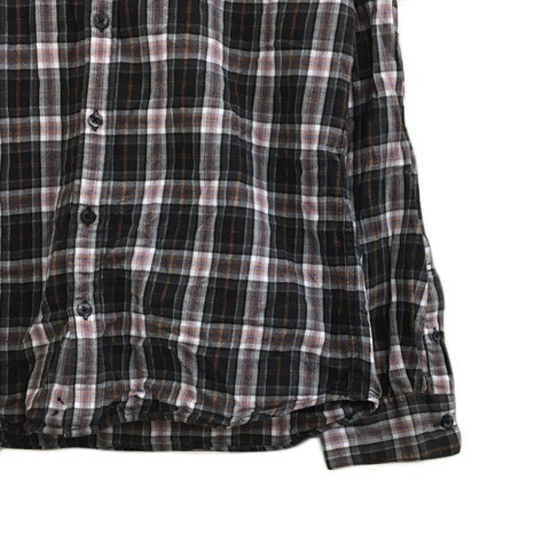 TAKEO KIKUCHI(タケオキクチ)のタケオキクチ シャツ カジュアル スタンダード チェック 長袖 3 グレー 黒 メンズのトップス(シャツ)の商品写真
