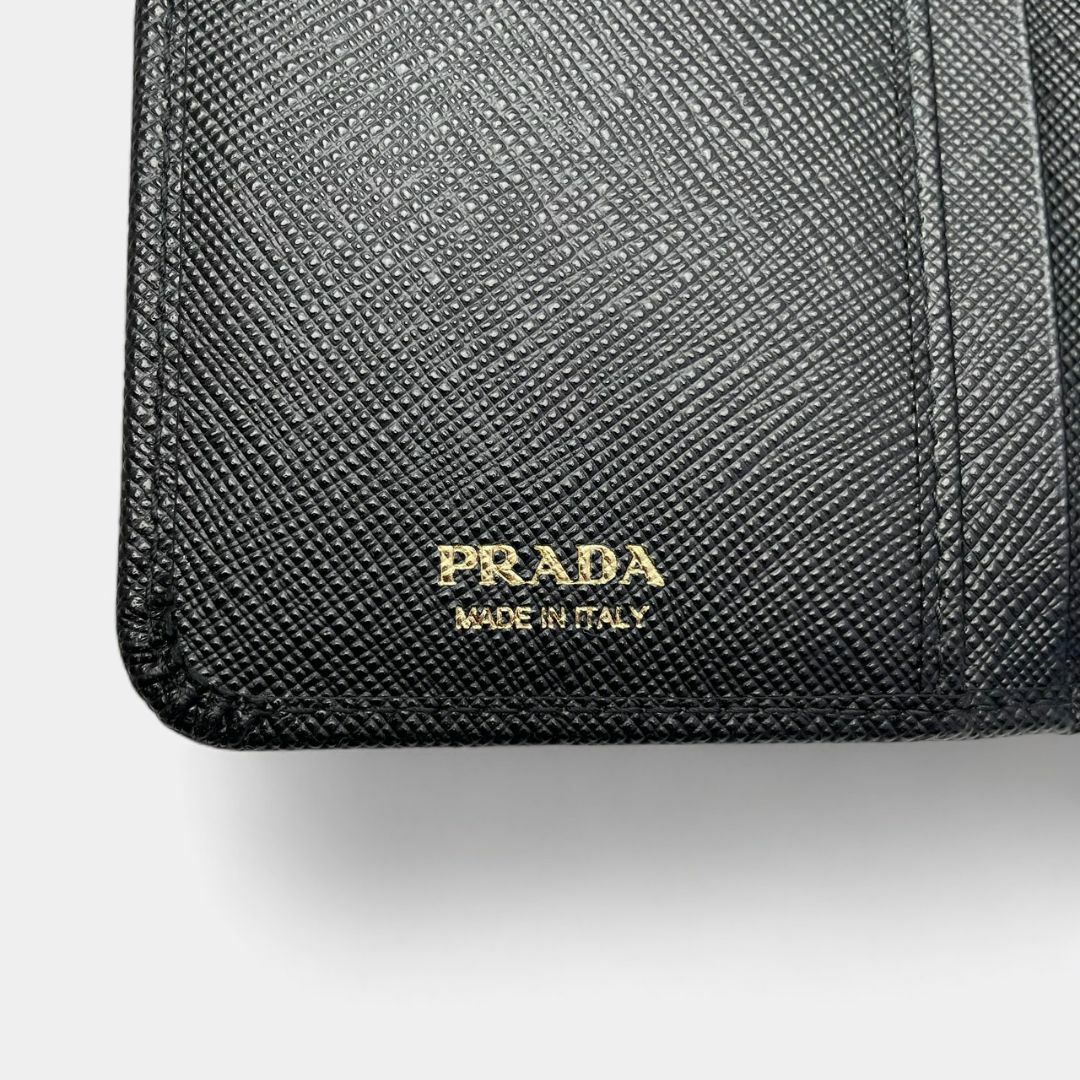 PRADA(プラダ)のプラダ 1ML225 二つ折り 財布 サフィアーノ レザー L字ファスナー 黒 レディースのファッション小物(財布)の商品写真