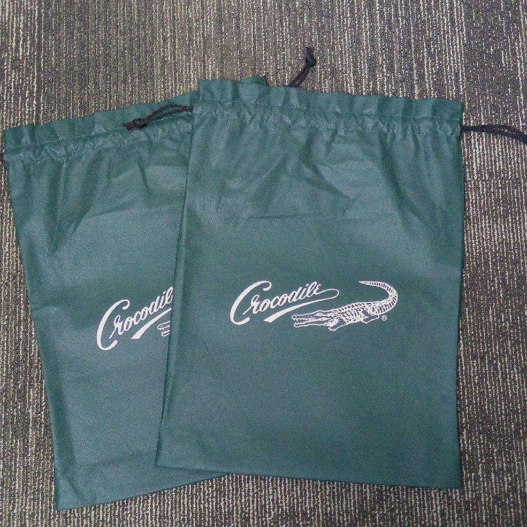 Crocodile(クロコダイル)のクロコダイル　CROCODILE 　不織布　巾着袋2枚　ショップ袋 レディースのバッグ(ショップ袋)の商品写真