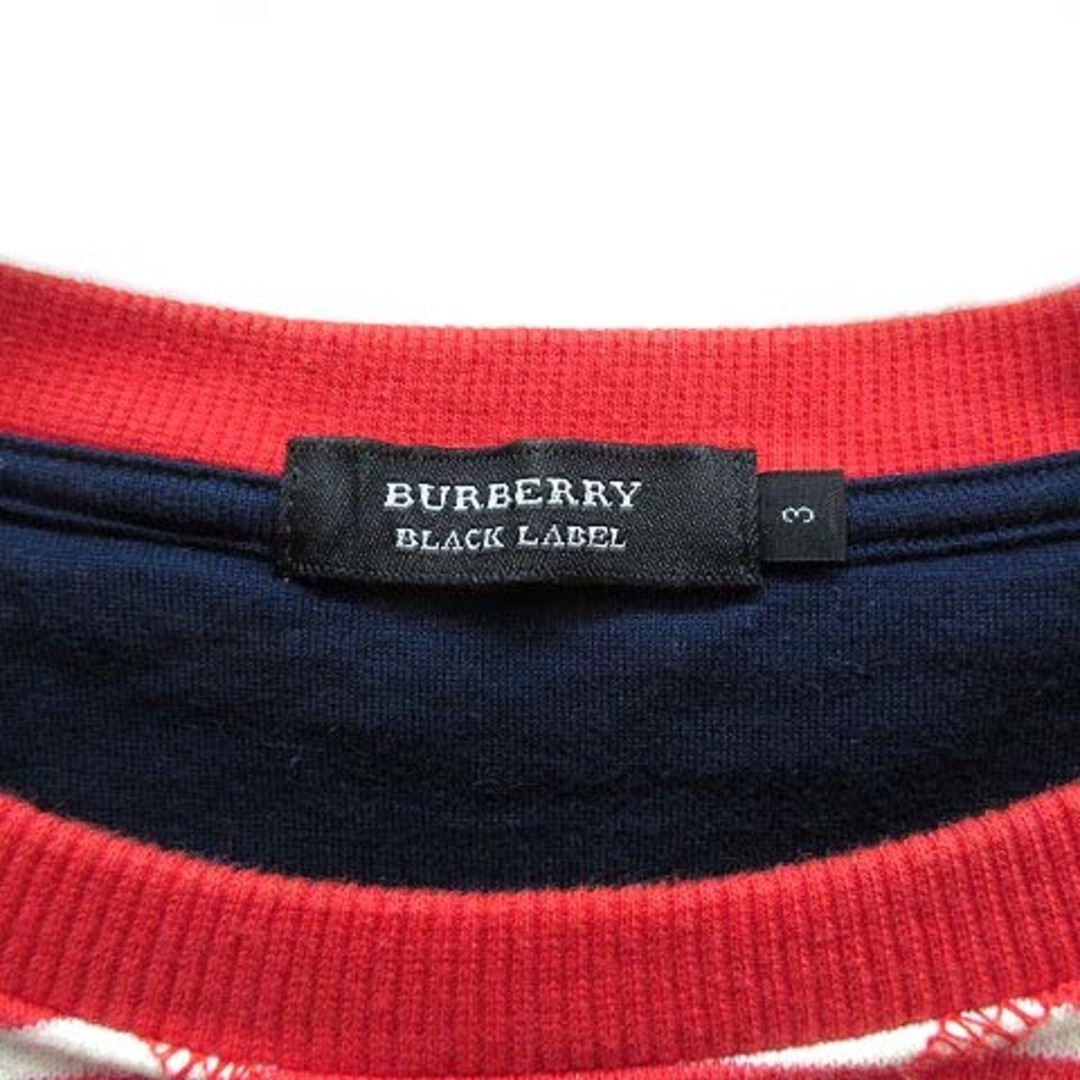 BURBERRY BLACK LABEL(バーバリーブラックレーベル)のバーバリーブラックレーベル スウェット ボーダー スウェット オレンジ 3 メンズのトップス(Tシャツ/カットソー(七分/長袖))の商品写真