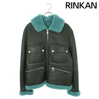 エルメス  22AW ジップアップムートンレザージャケットブルゾン メンズ 48