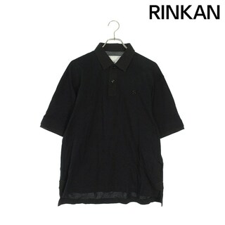サカイ(sacai)のサカイ  21SS  21-02517M Cotton Jersey Polo Shir ダメージ加工ロゴ刺繍半袖ポロシャツ メンズ 2(ポロシャツ)
