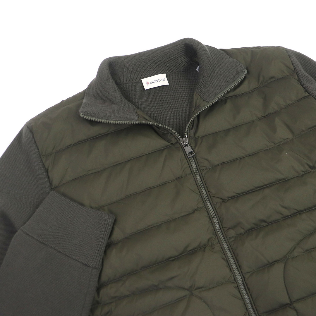 MONCLER(モンクレール)の極美品□MONCLER モンクレール 2020年製 CARDIGAN TRICOT WZIP ニット切替 ブルゾンジャケット ライトダウンジャケット カーキ XL 国内正規品 メンズ メンズのジャケット/アウター(ダウンジャケット)の商品写真