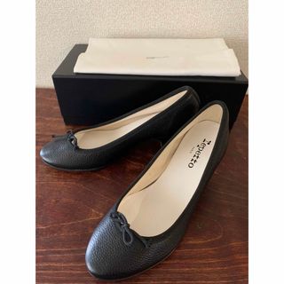 レペット(repetto)の超美品　レペット　パンプス　黒　レザー　36(ハイヒール/パンプス)