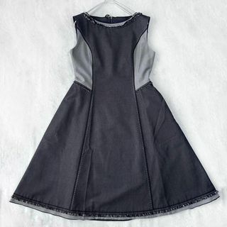 フォクシー(FOXEY)の【FOXEYフォクシー】ワンピース 40 ステッチ 日本製(ひざ丈ワンピース)