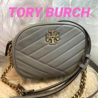 トリーバーチ(Tory Burch)の☆美品☆TORY BURCH キラ カメラバッグ ショルダーバッグ  グレージュ(ショルダーバッグ)