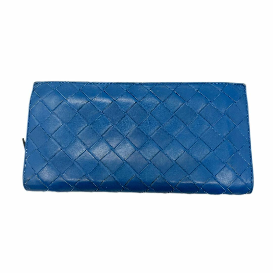 未使用BOTTEGA VENETA レザー長財布 イントレチャート ブルー 青 未使用BOTTEGA VENETA レザー長財布 イントレチャート ブルー 青