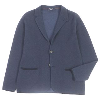 ロロピアーナ(LORO PIANA)の美品□Loro Piana ロロピアーナ FAL2351 ROADSTAR カシミヤ100％ ヤギ革使い ロゴボタン シングルジャケット アンコンジャケット ブレザー ネイビー 50 イタリア製 正規品 メンズ(テーラードジャケット)