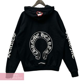 クロムハーツ(Chrome Hearts)のCHROME HEARTS×MATTY Chomper Horseshoe Hoodie クロムハーツ×マッティボーイ チョンパーホースシューフーディ プルオーバーパーカー ブラック サイズM 【240321】【中古-A】【me04】(パーカー)