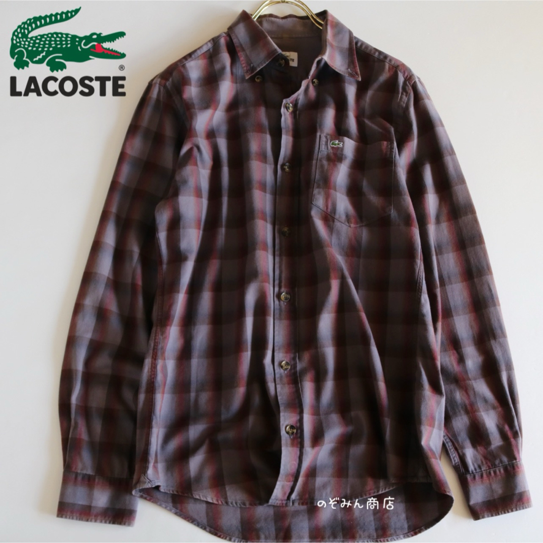 LACOSTE(ラコステ)の【LACOSTE】長袖シャツ　チェック　グレー　★ メンズのトップス(シャツ)の商品写真