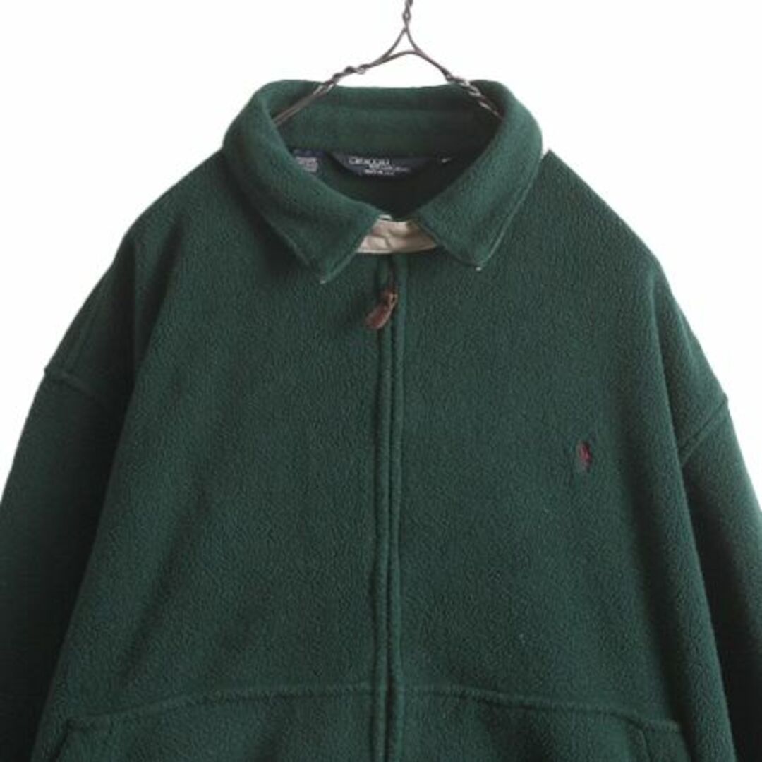 Ralph Lauren(ラルフローレン)の90s USA製 ポロ ラルフローレン フリース スイングトップ ジャケット メンズ XL / 古着 90年代 オールド ブルゾン フルジップ 大きいサイズ メンズのジャケット/アウター(ブルゾン)の商品写真