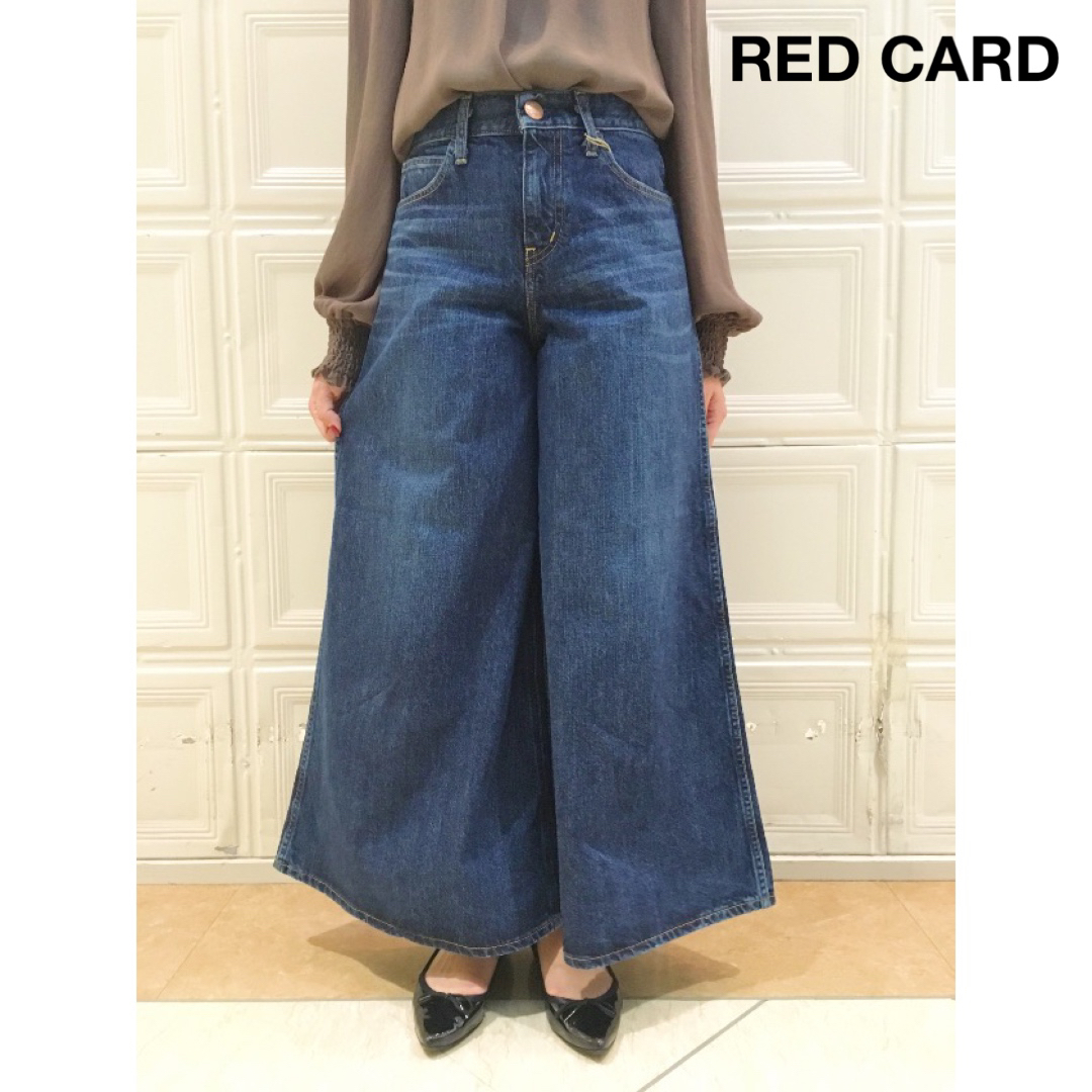 RED CARD(レッドカード)の定価2万 RED CARD ワイドデニム STARMAN 完売品 ジーンズ　23 レディースのパンツ(デニム/ジーンズ)の商品写真