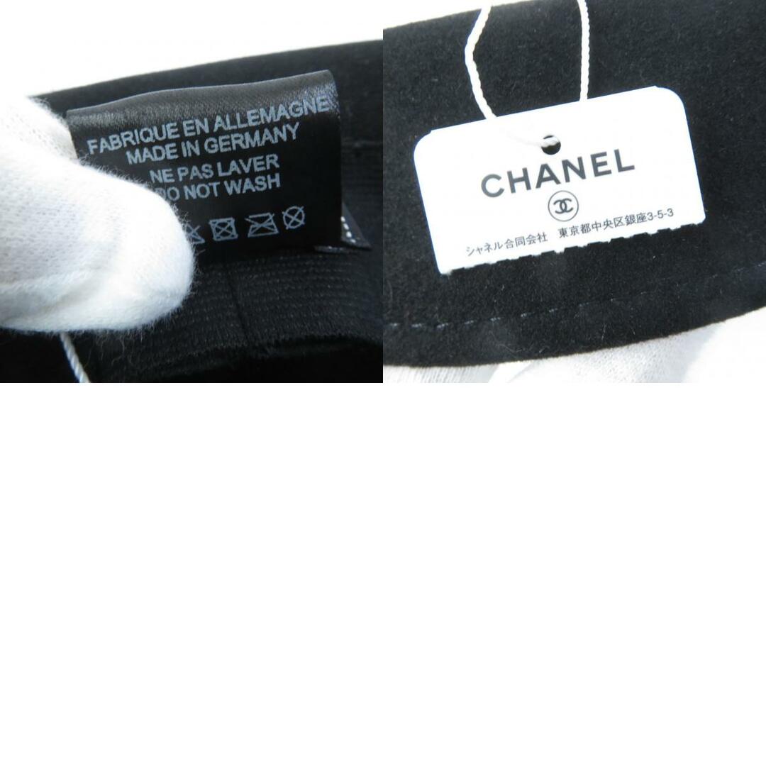 CHANEL(シャネル)の未使用品☆CHANEL シャネル 20SS ラビット100％ ココマーク付 フェルト ハット ブラック M ドイツ製 正規品 レディース レディースの帽子(ハット)の商品写真
