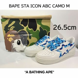 【新品】26.5cm BAPE STA ICON ABC CAMO M ブルー