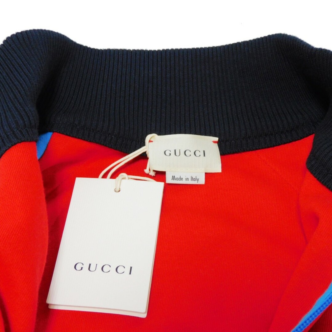 Gucci(グッチ)のGUCCI グッチ ジップアップ キッズ 12 ロゴ バックプリント トリコロール 18AW 美品 チルドレンズ マルチカラー ジャージ 512638 X9T74 6225 キッズ/ベビー/マタニティのキッズ服男の子用(90cm~)(ジャケット/上着)の商品写真