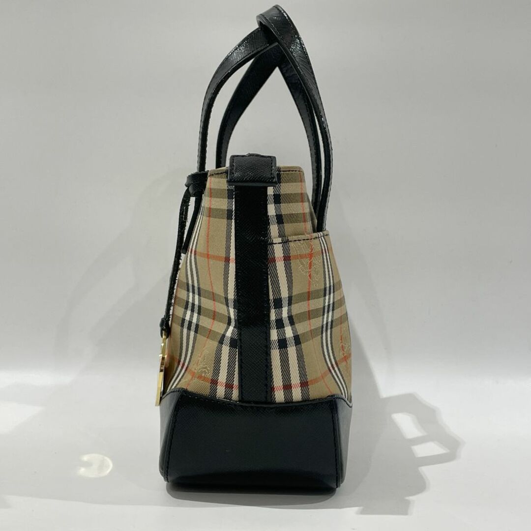 BURBERRY(バーバリー)のBURBERRY ハンドバッグ ロゴ チェック ヴィンテージ ミニ トート キャンバス レザー レディースのバッグ(ハンドバッグ)の商品写真